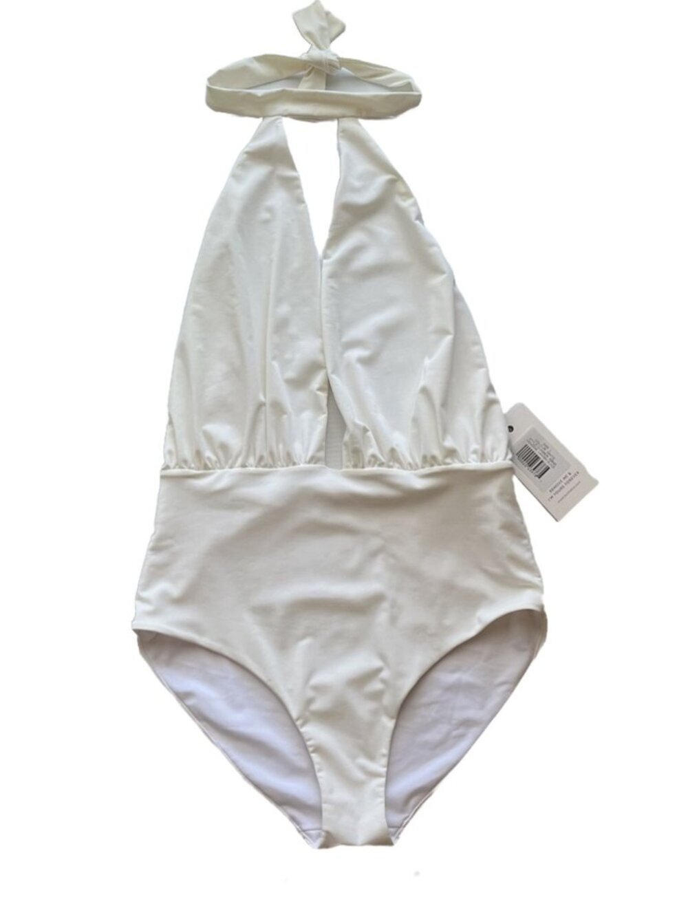 Lavish Alice Deep Plunge One Piece Swimsuit ivory L - Picture 7 of 8